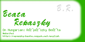 beata repaszky business card